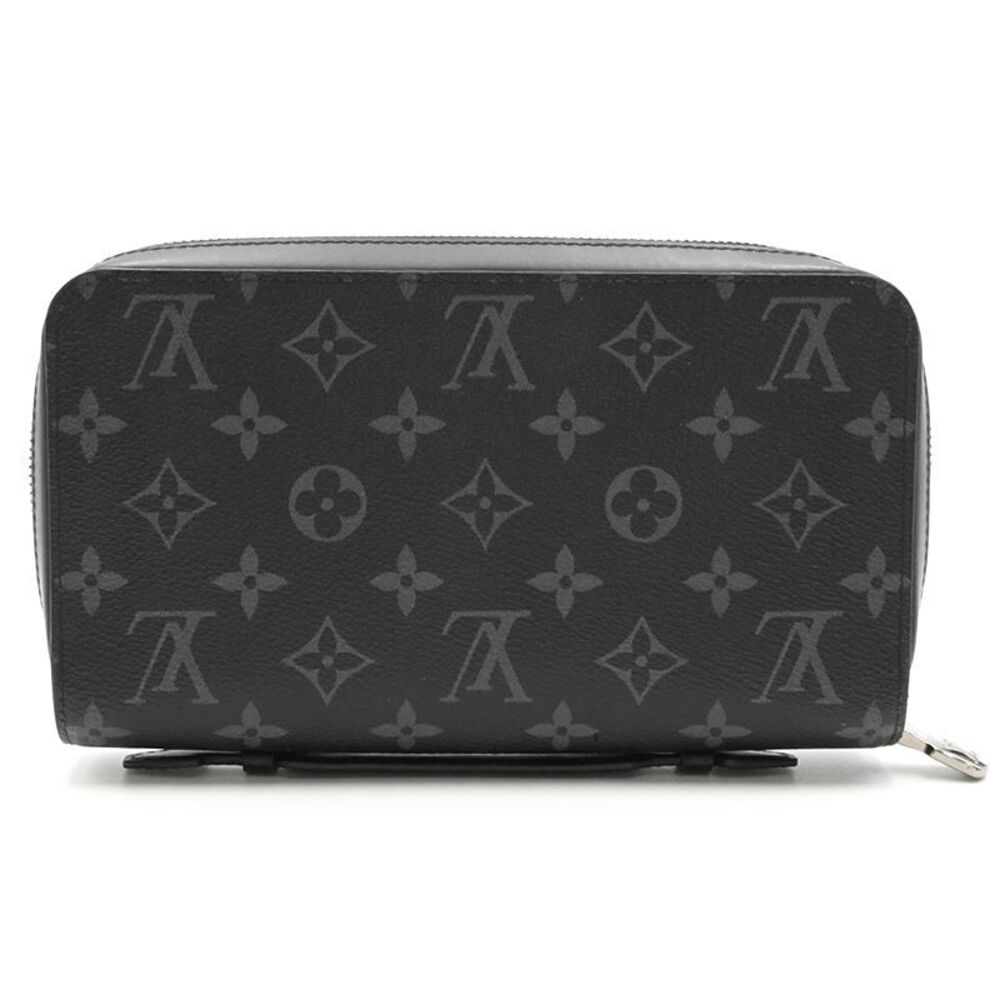 Louis Vuitton Wallet Shoulder Handbag Zippy Black Bag Long Eclipse Zip